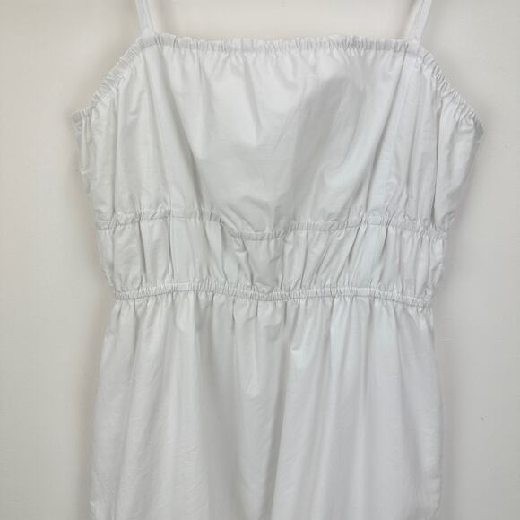 Madewell Embroidered Tank Midi Dress White Poplin Cottagecore Pockets US 2 NWT - Picture 15 of 15